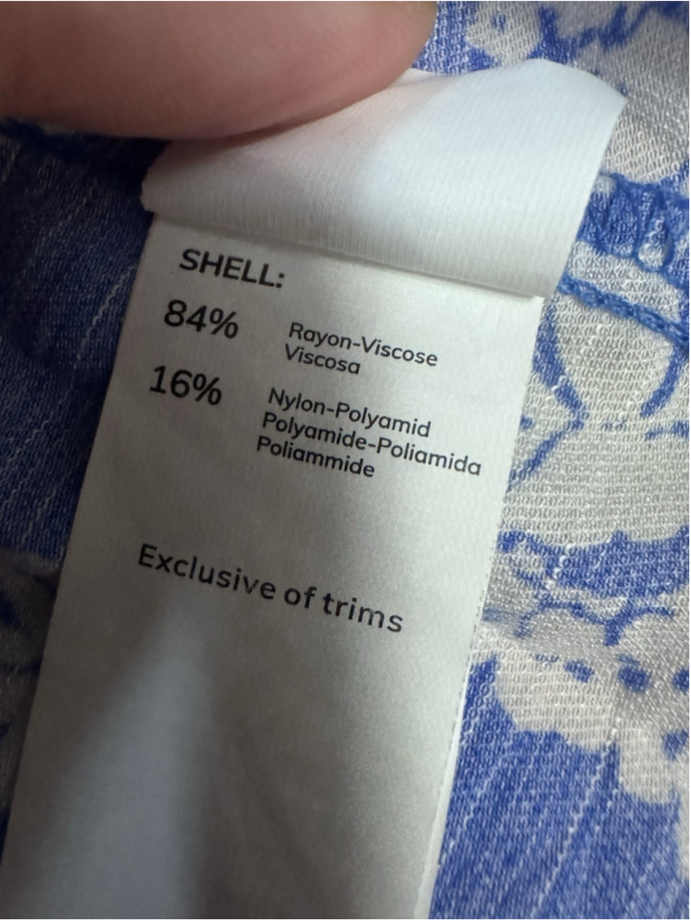 CUPSHE One-Shoulder Hawaiian Holiday Floral Blue White Dress Size XL - Picture 5 of 12
